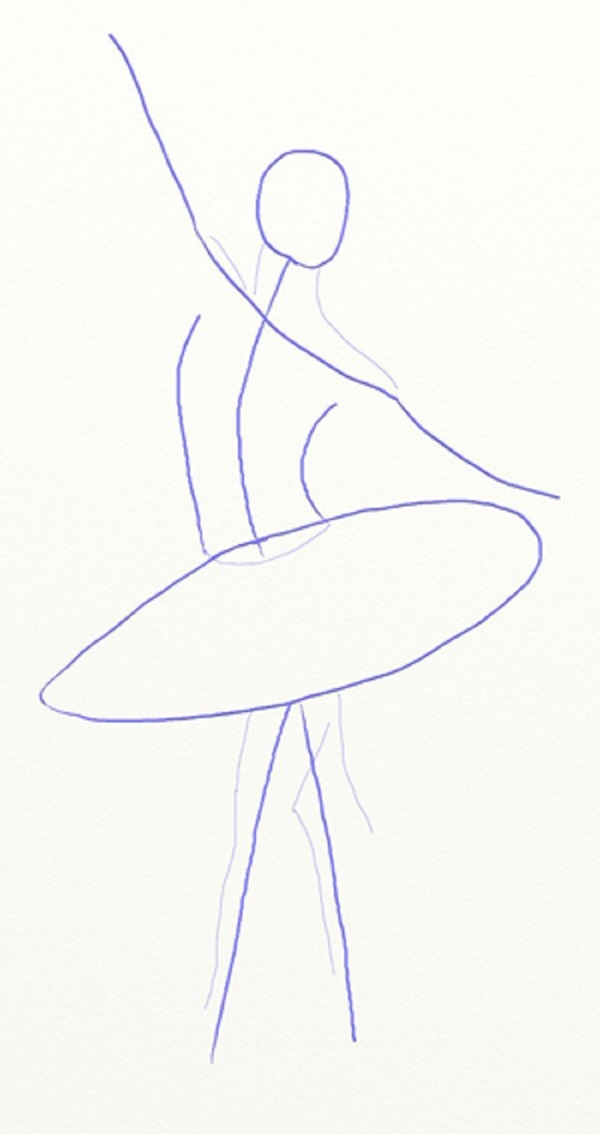 كيفية رسم راقصة الباليه بسهولة وببساطة
