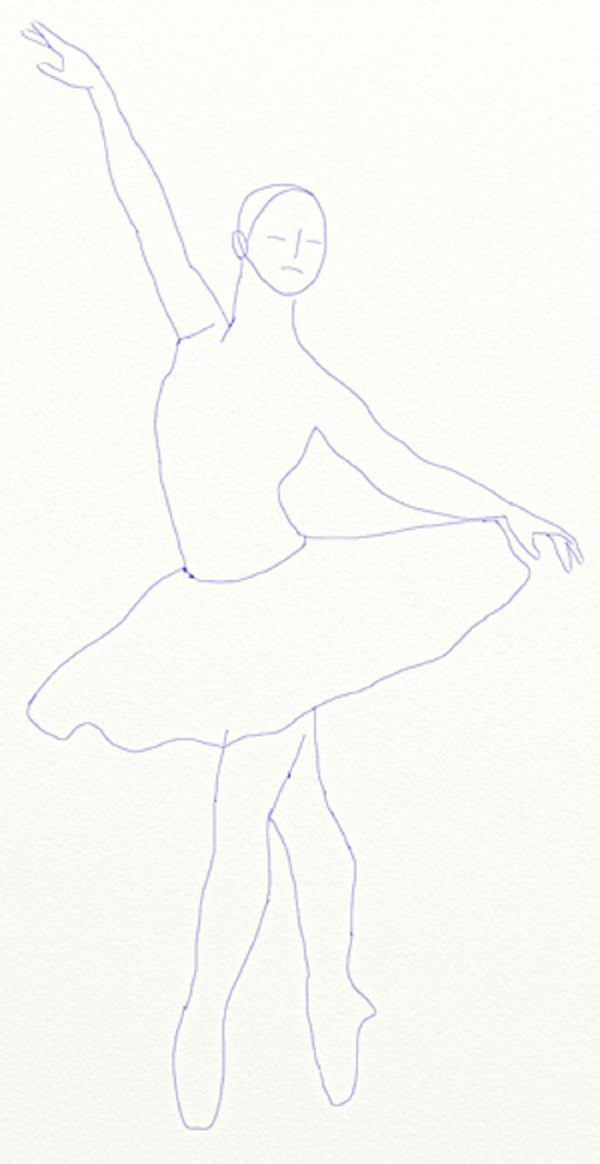 كيفية رسم راقصة الباليه بسهولة وببساطة