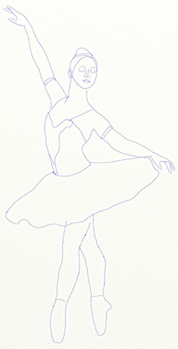 كيفية رسم راقصة الباليه بسهولة وببساطة