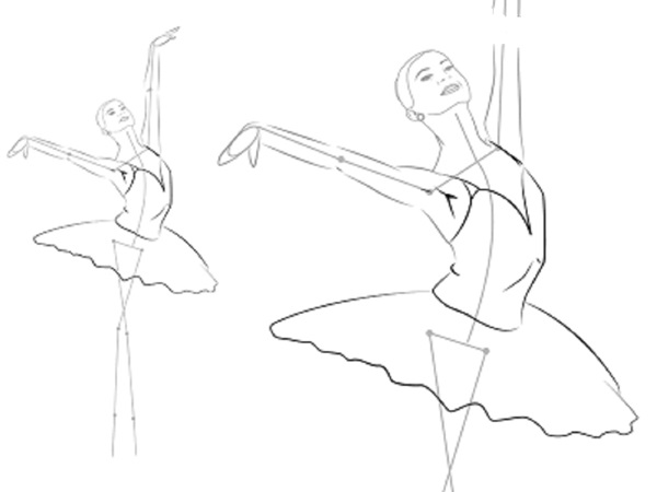 كيفية رسم راقصة الباليه بسهولة وببساطة