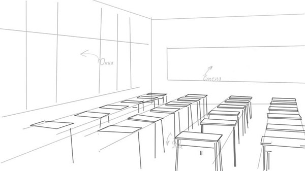 كيفية رسم مدرسة، والمعلمين