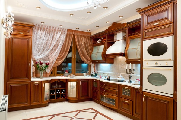 الستائر الحديثة في المطبخ مع صورة